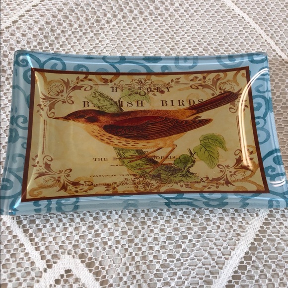 ‘English Bird’ Trinket Dish and Glass Lovebirds - Picture 5 of 6